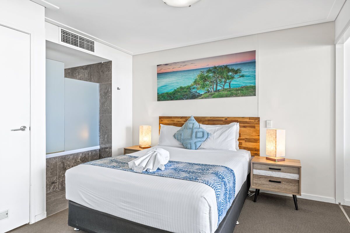 Departamento de lujo, 1 habitación, vista al océano (Ocean Views 1Nt) | Ropa de cama de alta calidad y decoración personalizada 