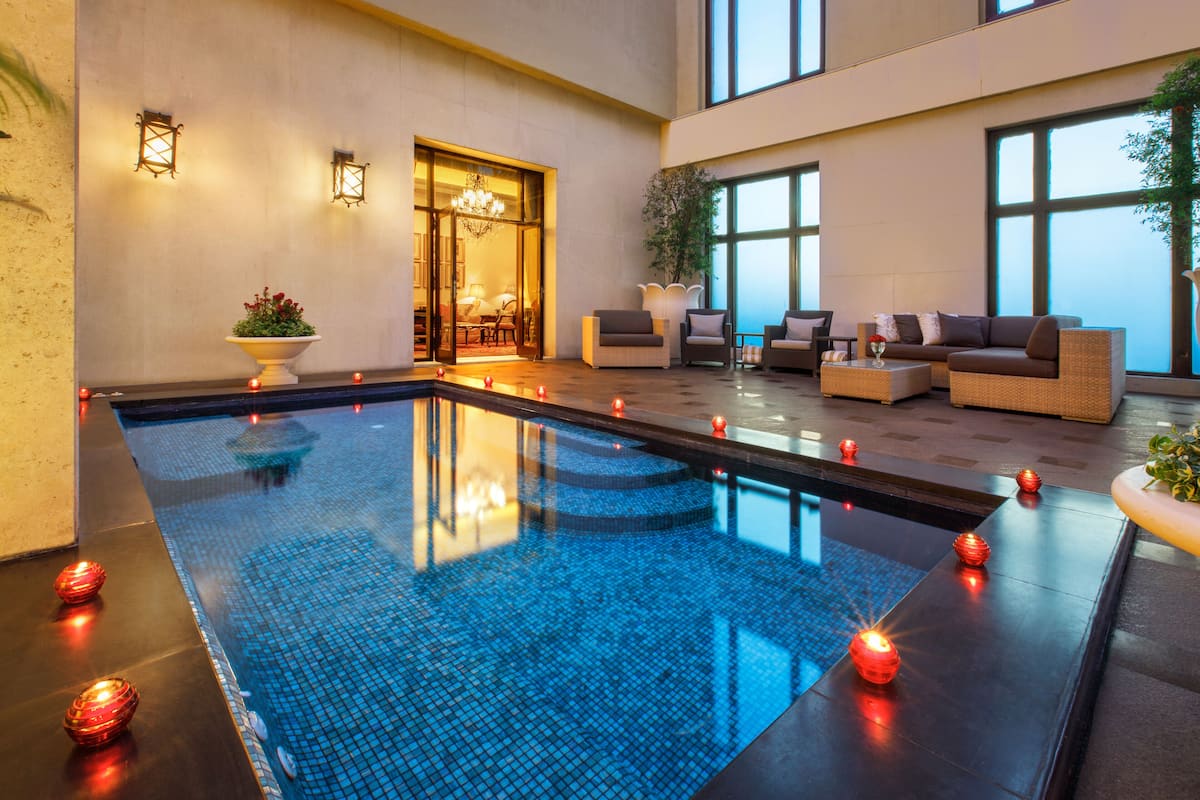 Royal Suite with Plunge Pool | 埃及棉床單、高級寢具、羽絨被、記憶棉床墊