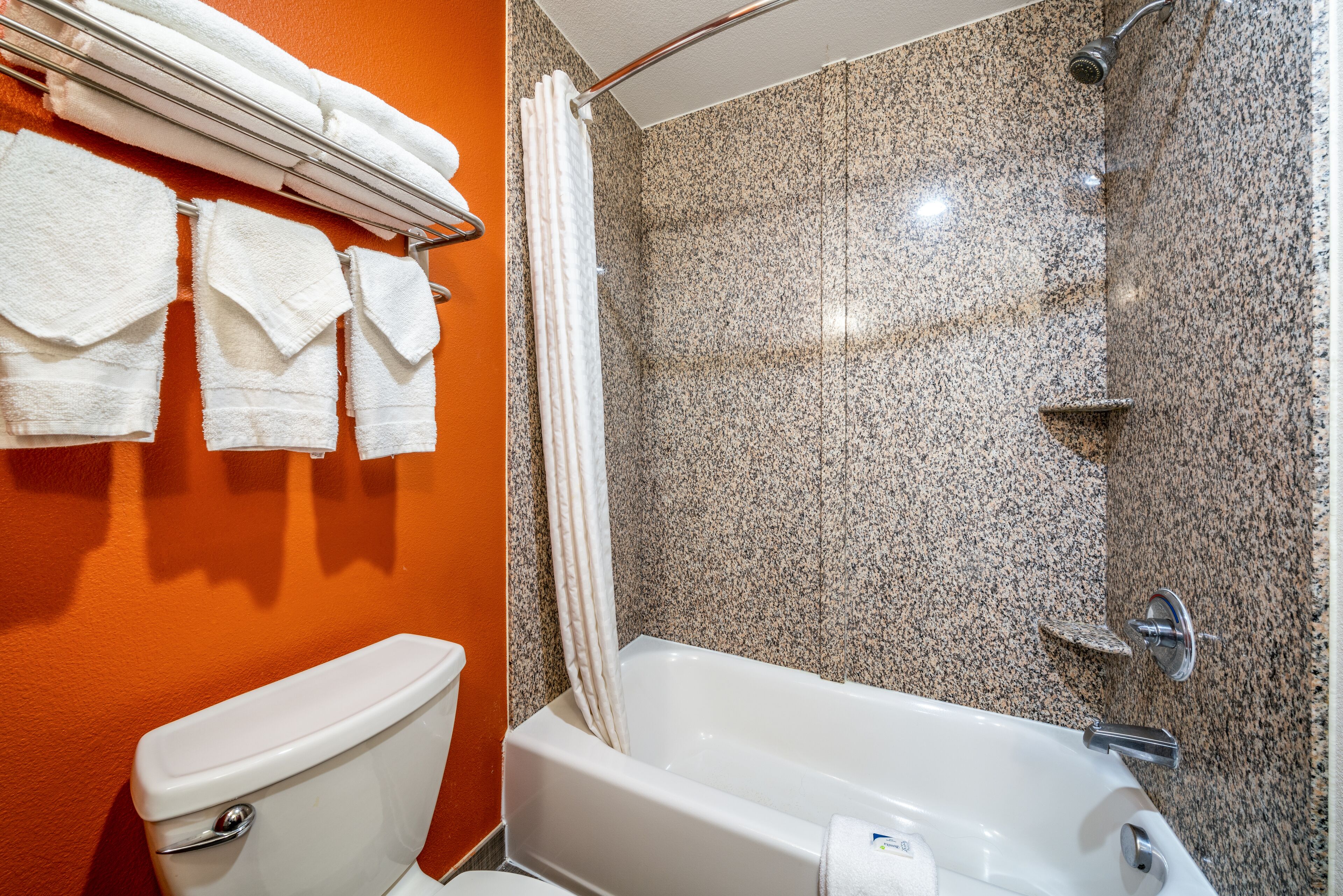 free toiletries, towels, soap, shampoo