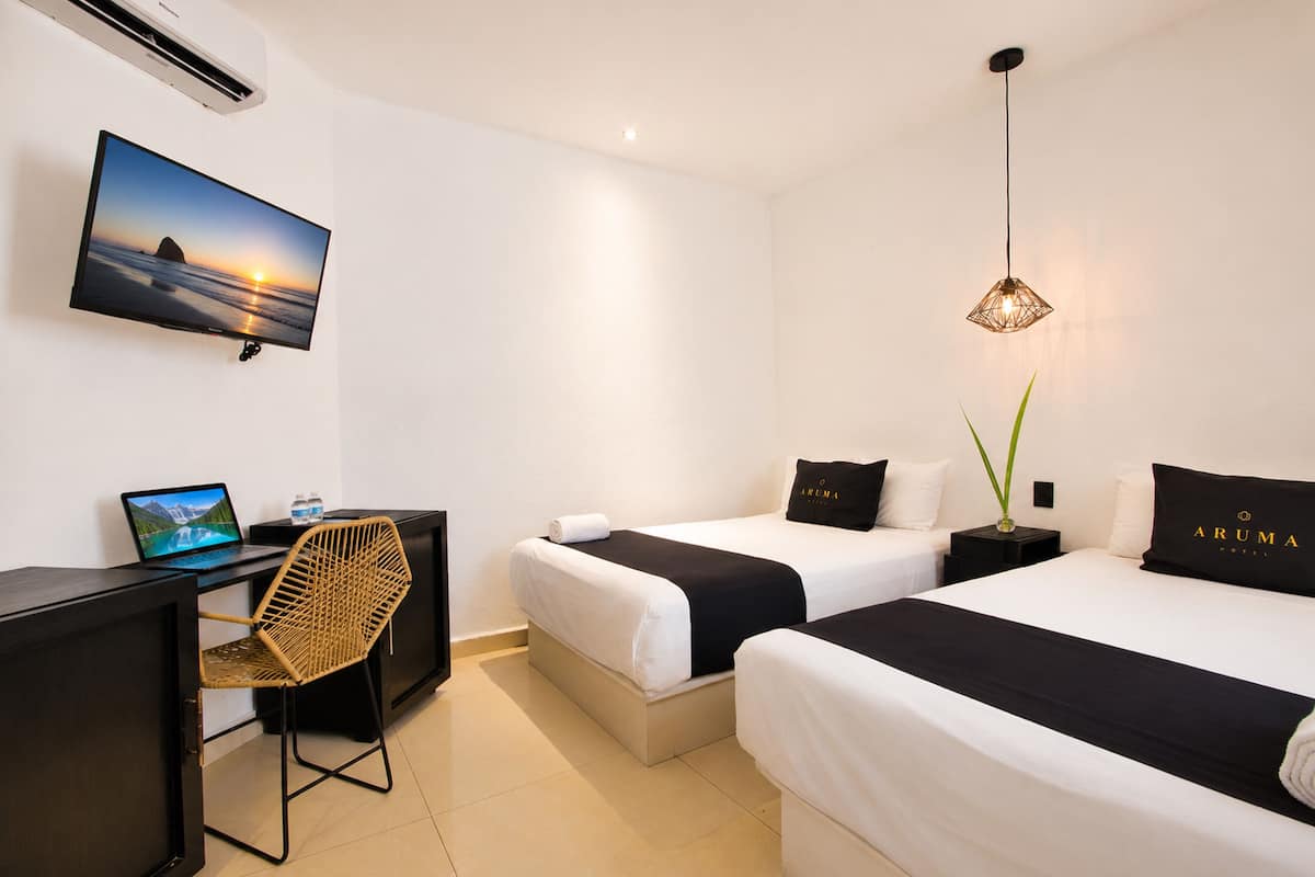 Standard Double Room, 2 Double Beds | Down comforters, pillowtop beds, in-room safe, desk