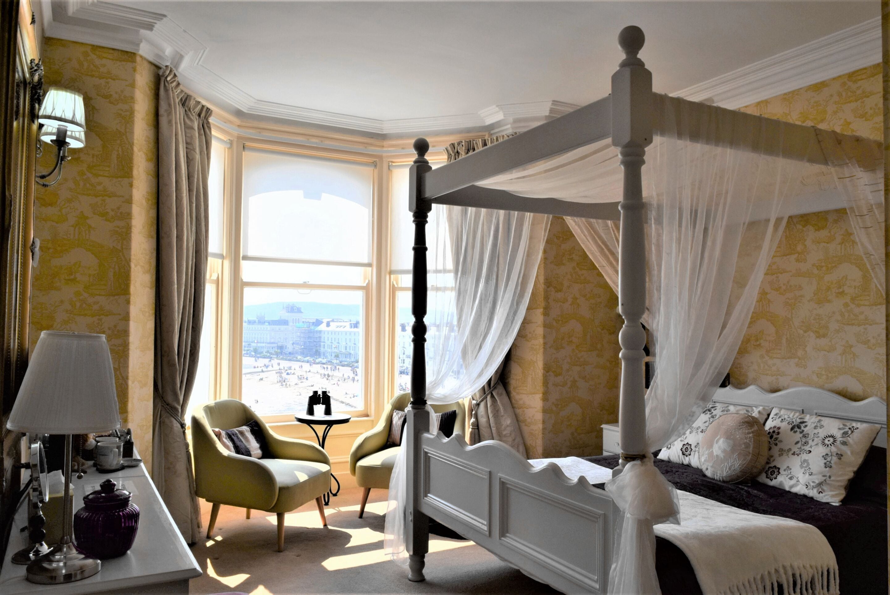 华丽双人房, 独立浴室, 海景 | 特色装修、特色家居、遮光窗帘、熨斗/熨板