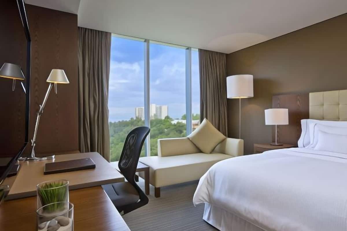 1 quarto, roupas de cama premium, camas com colchões pillow-top