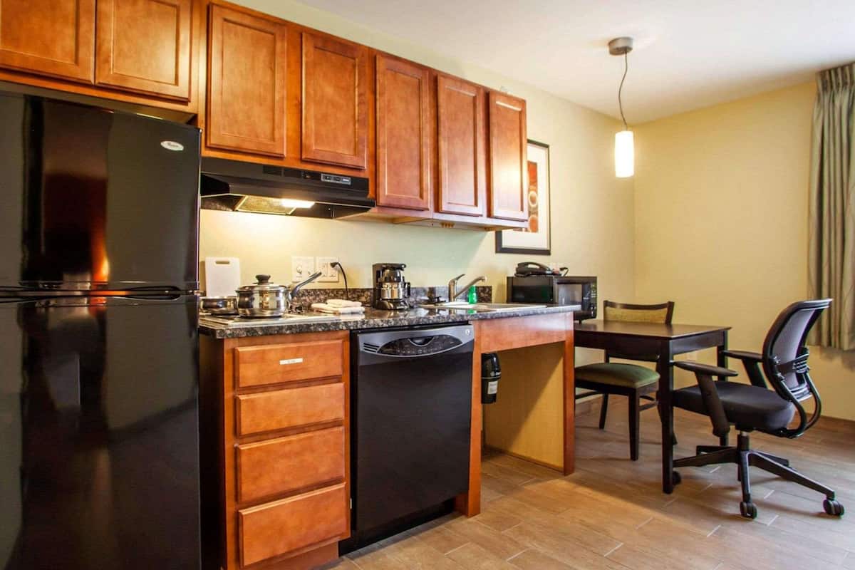 suite, 2 queen beds, accessible, non smoking | pillow-top beds, desk, blackout curtains, iron/ironing board