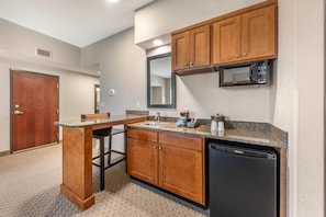 1 bedroom, desk, blackout drapes, iron/ironing board