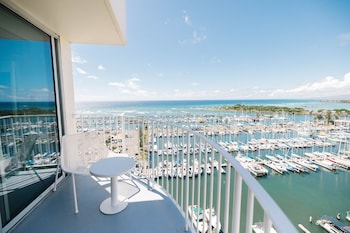 1 Bedroom Oceanfront King Premier Suite Blcny | Balcony view at Hilton Vacation Club The Modern Honolulu