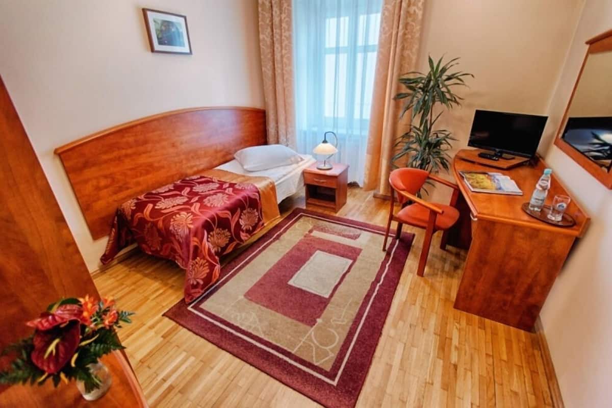 Habitación individual Premium | Zona de estar | Una televisión de pantalla plana