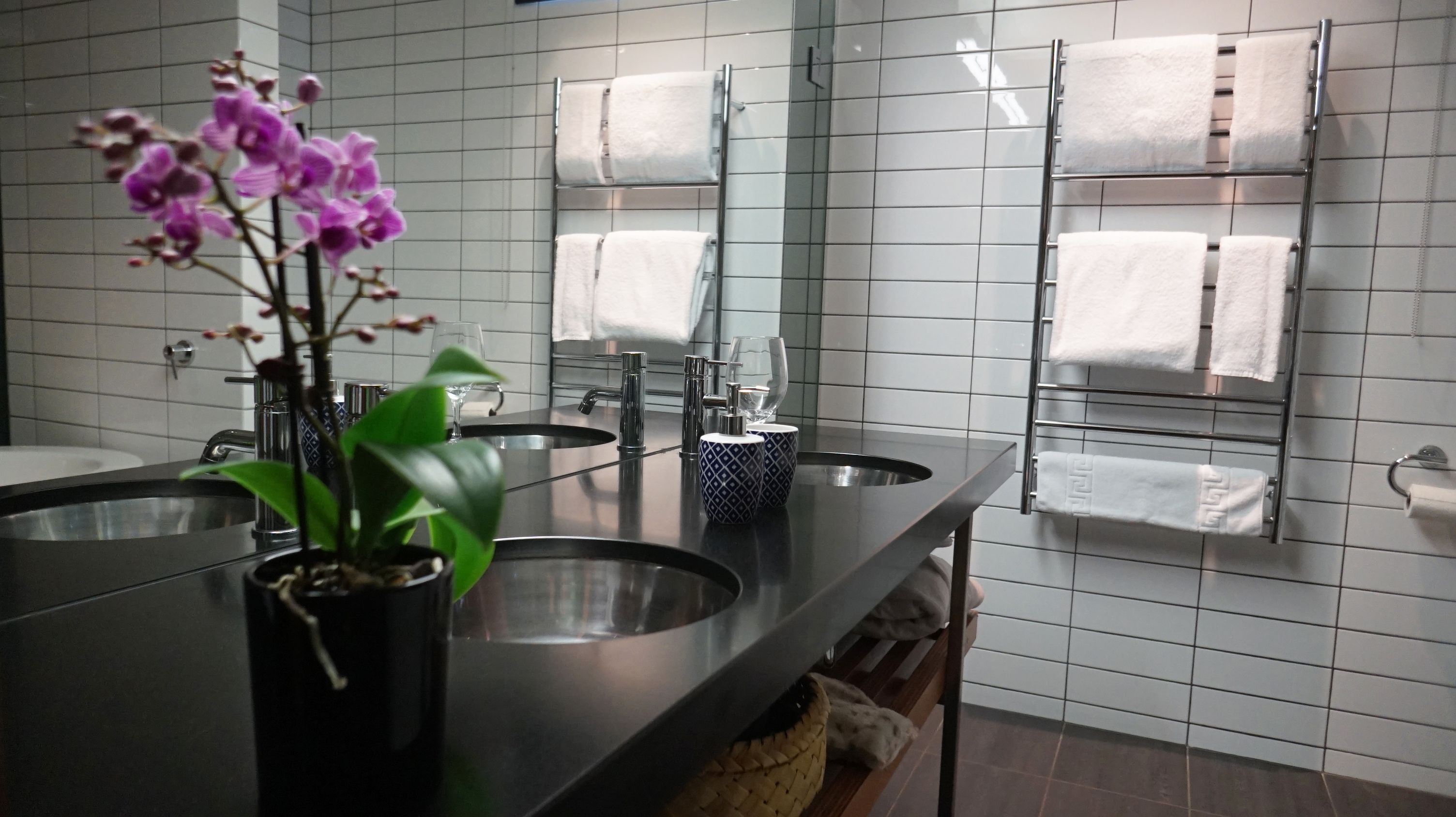 free toiletries, hair dryer, dressing gowns, slippers