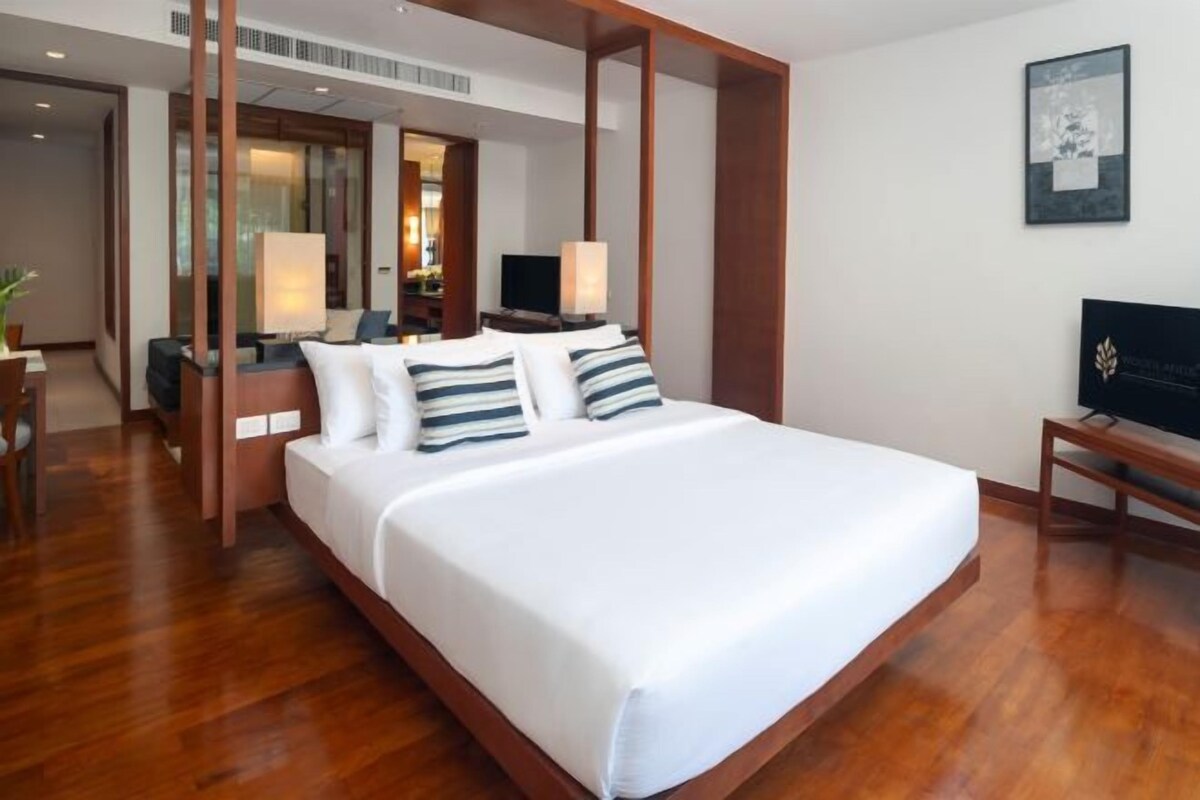 Literie de qualité, lit avec matelas Select Comfort, minibar