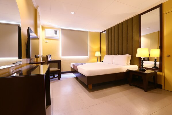 Premium bedding, pillow-top beds, in-room safe, individually decorated