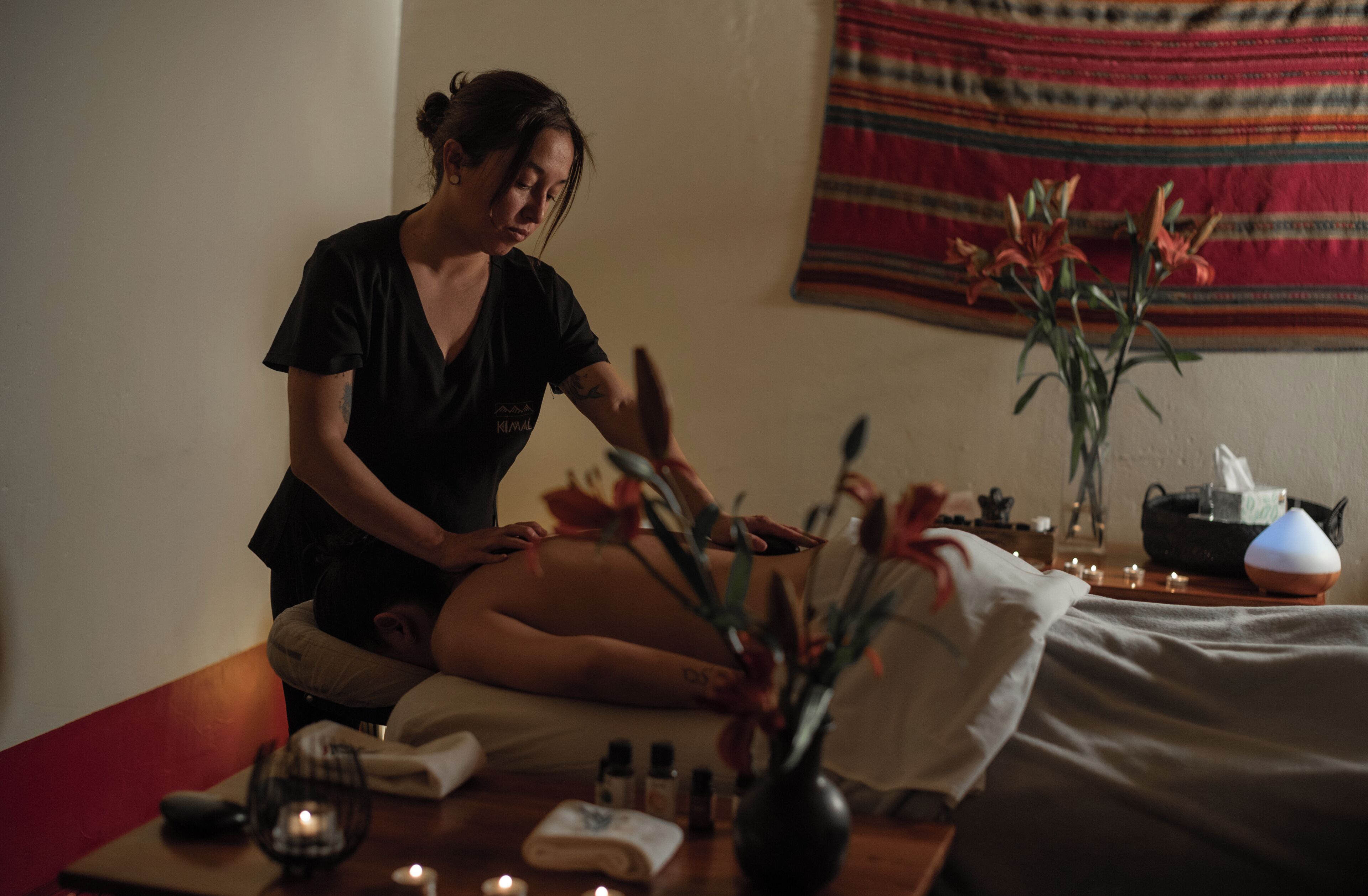 Hot stone massages, deep-tissue massages