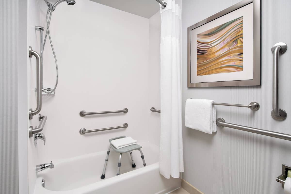 Free toiletries, hair dryer, towels