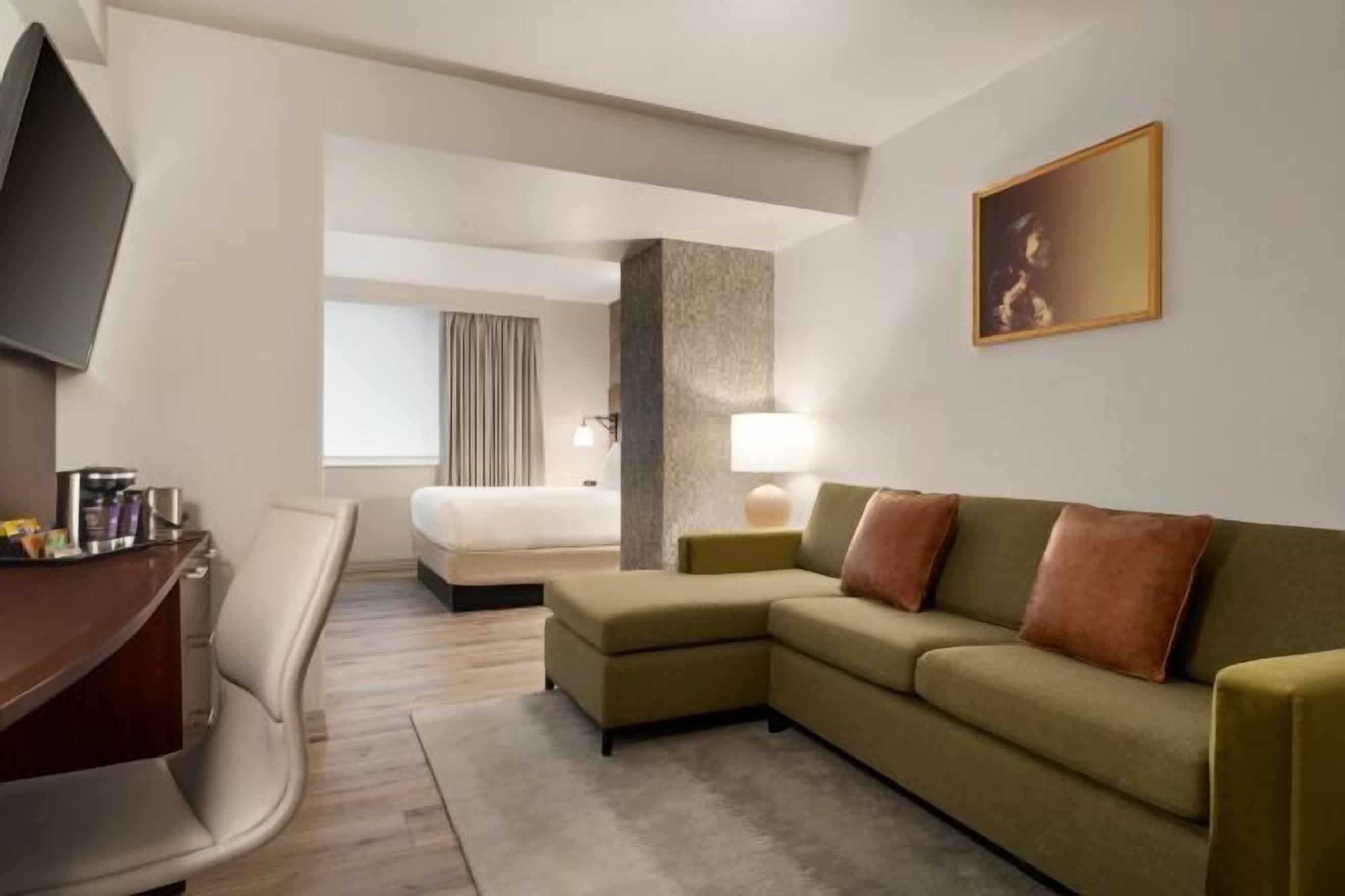 In-room safe, desk, laptop workspace, blackout drapes