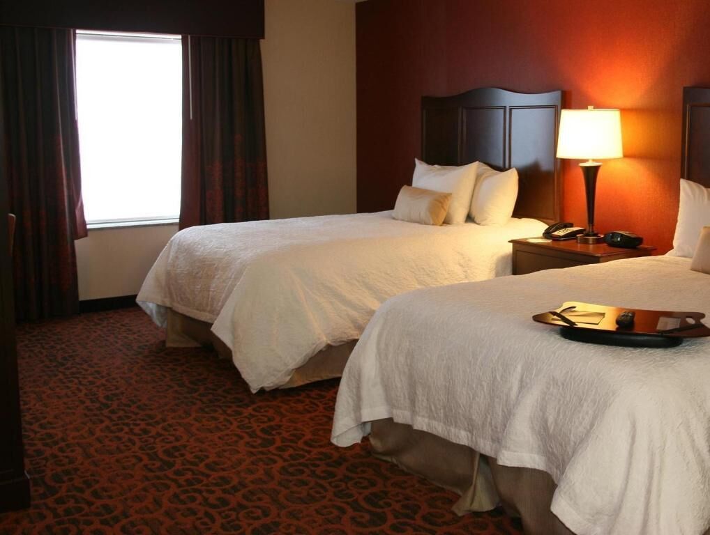 Down comforters, desk, laptop workspace, iron/ironing board