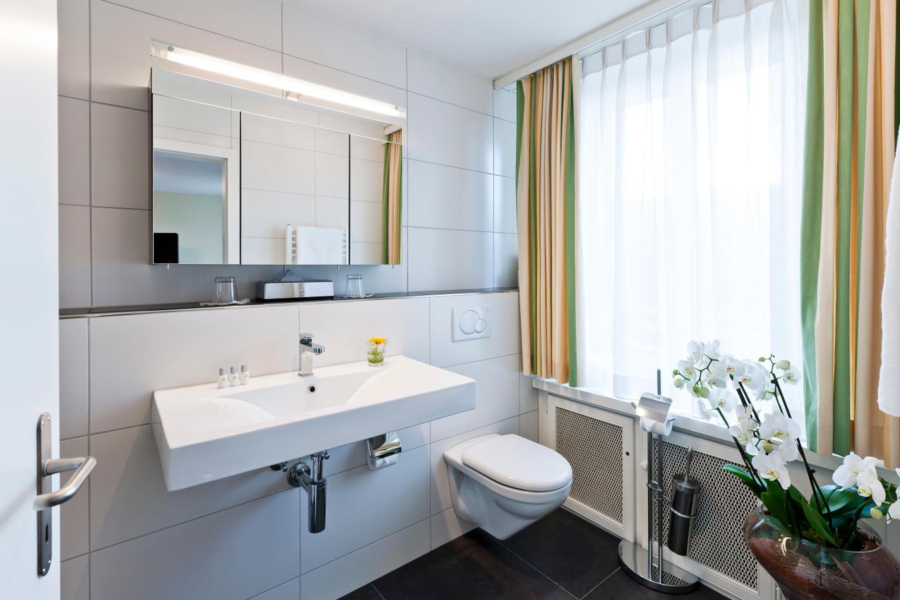 free toiletries, hair dryer, bathrobes, towels