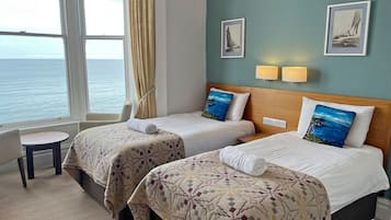 Twin Room, Sea Facing | Desk, iron/ironing board, free WiFi, bed sheets
