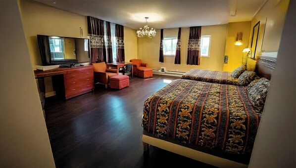 Premium bedding, soundproofing, free WiFi, bed sheets