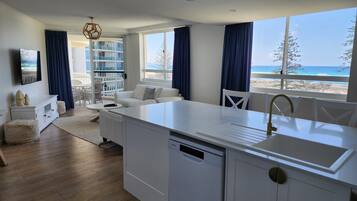 2 Bedroom Ocean View Superior | Living area | TV, DVD player