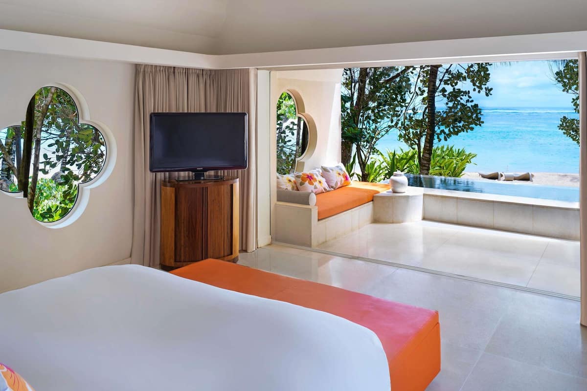 Villa, 1 cama de matrimonio grande, piscina privada (SO Beach, Private Garden,Plunge Pool) | 1 dormitorio, sábanas de algodón egipcio, ropa de cama de alta calidad