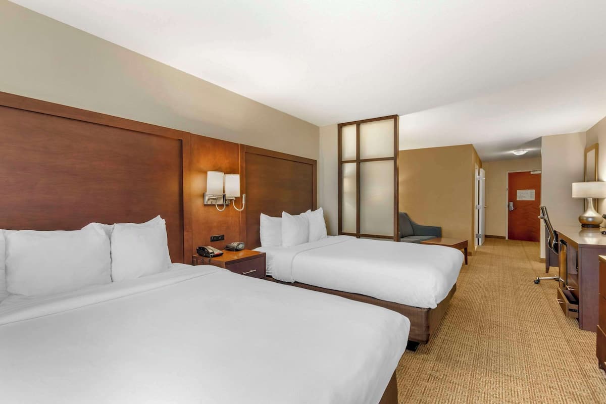 suite, 2 queen beds, accessible, non smoking | 1 bedroom, premium bedding, pillow-top beds, desk