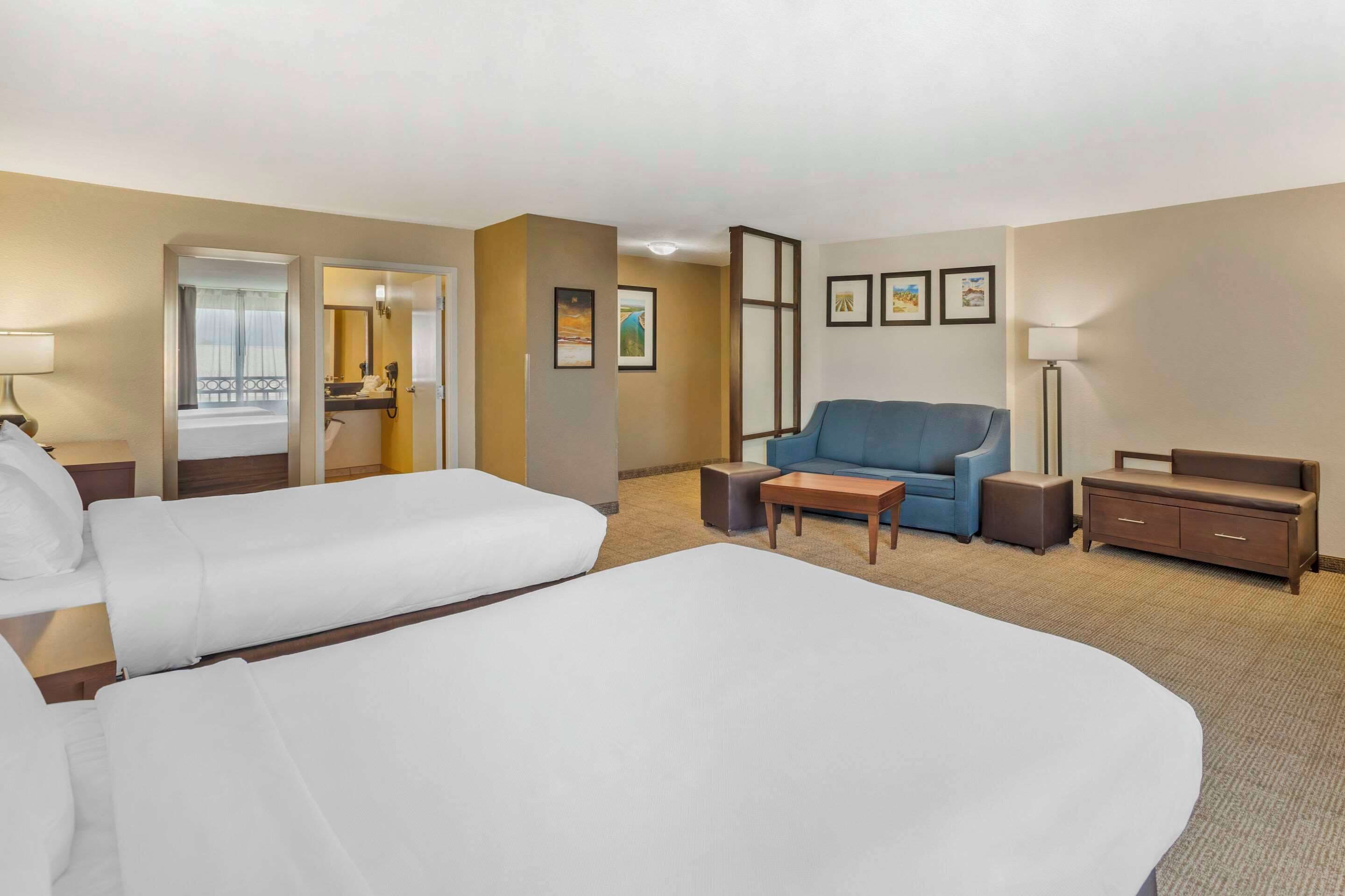 suite, 2 queen beds, non smoking | 1 bedroom, premium bedding, pillow-top beds, desk