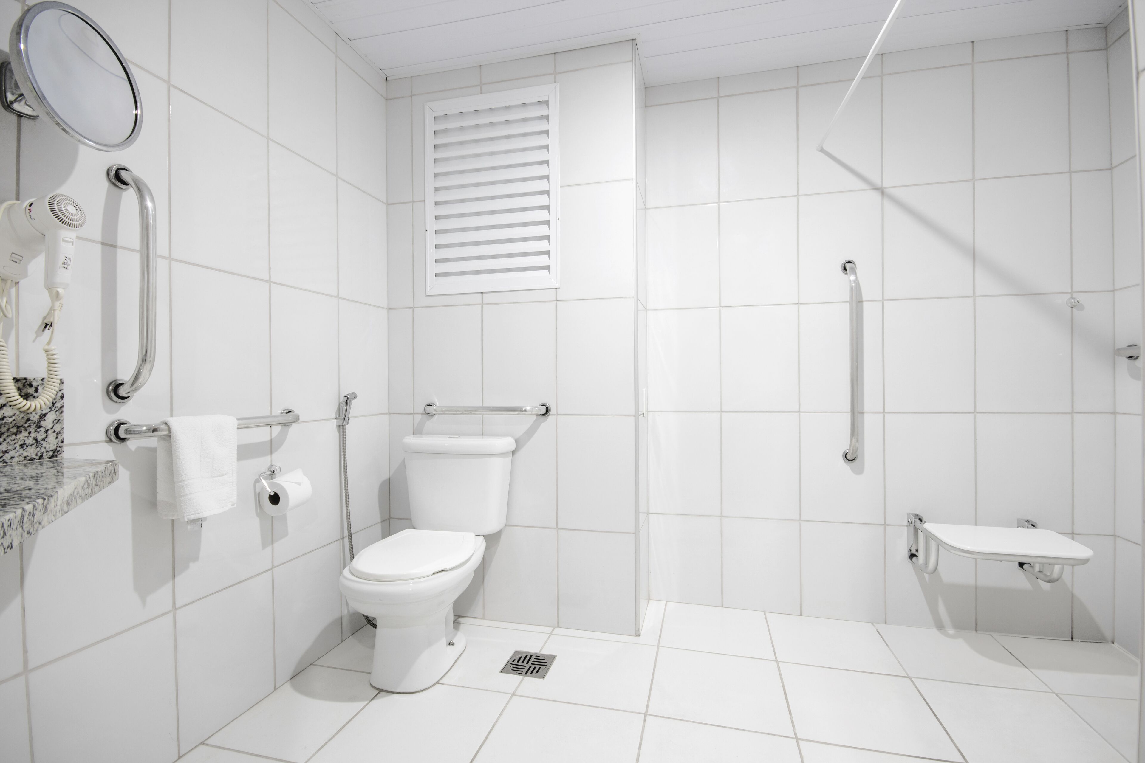 standard room, 2 double beds | bathroom | shower, free toiletries, towels