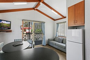 Wattle 2 Bedroom Cabin | Living area | Flat-screen TV - BIG4 Moama Holiday Park (Moama)