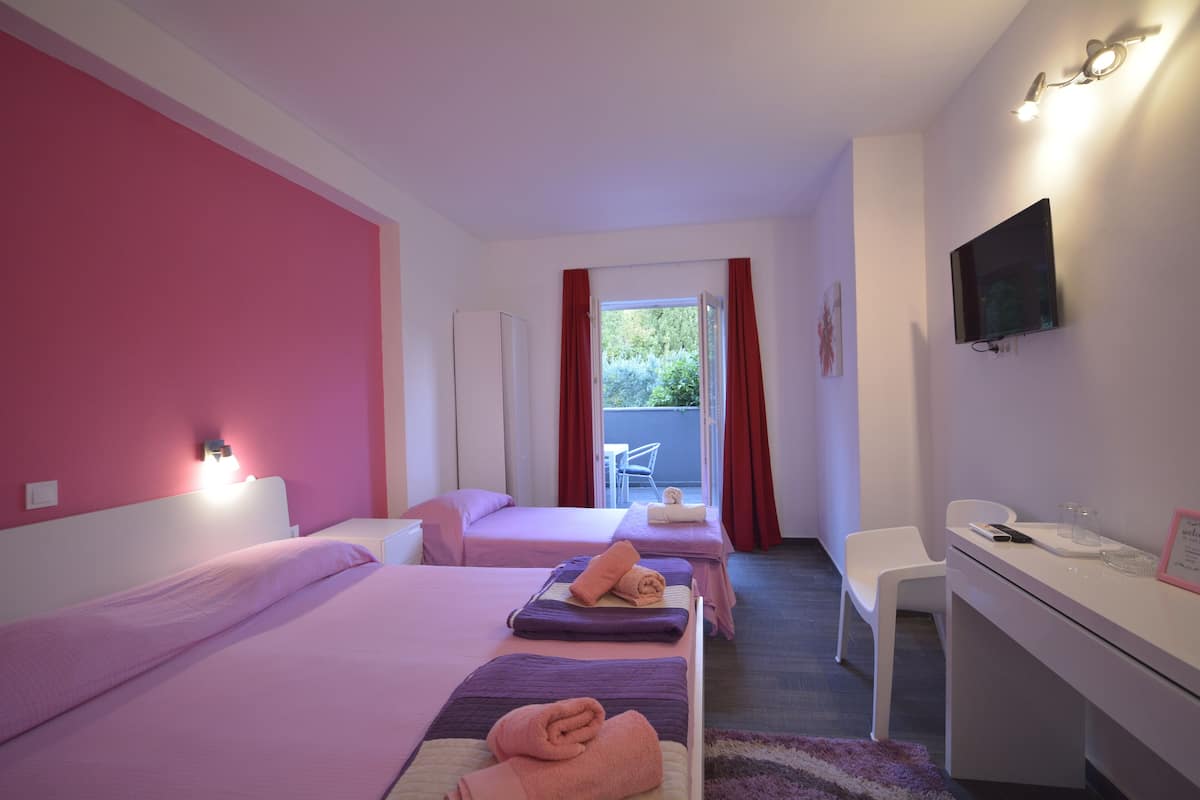 Classic Triple Room, Multiple Beds, Balcony, Garden View | 1 bedroom, premium bedding, in-room safe, desk