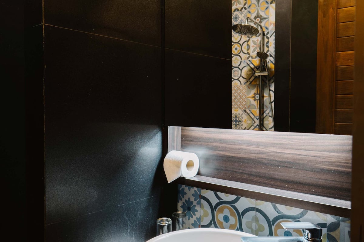 treasure eco | bathroom | separate bathtub and shower, deep-soaking bathtub, rainfall showerhead