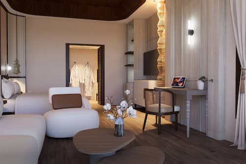 Jacuzzi Suite Villa | Living area | TV