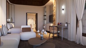 Jacuzzi Suite Villa | Living area | TV