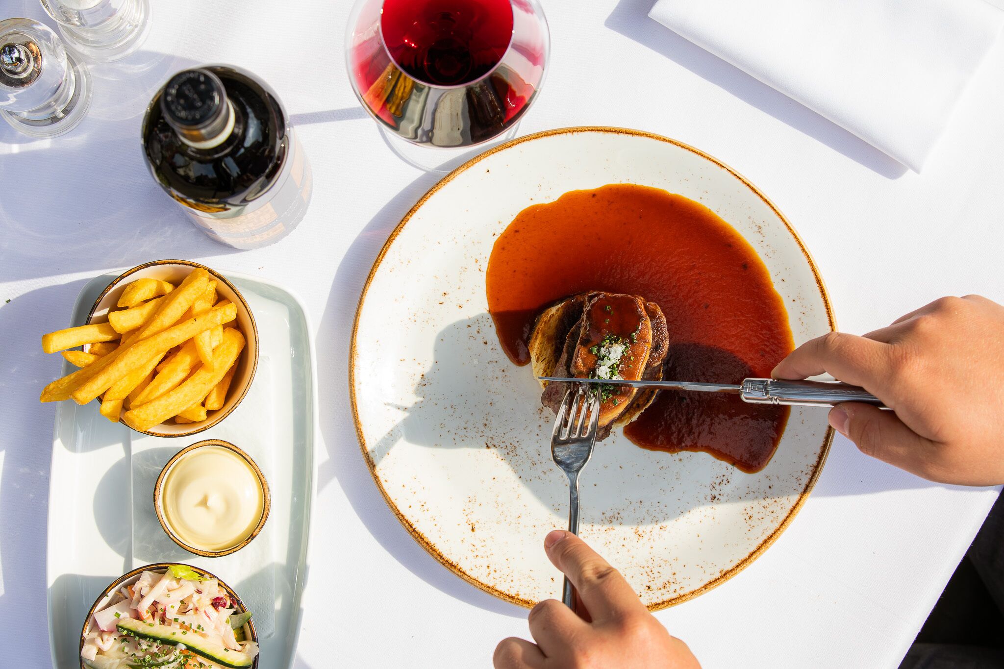 breakfast, lunch, dinner served; french cuisine, garden views