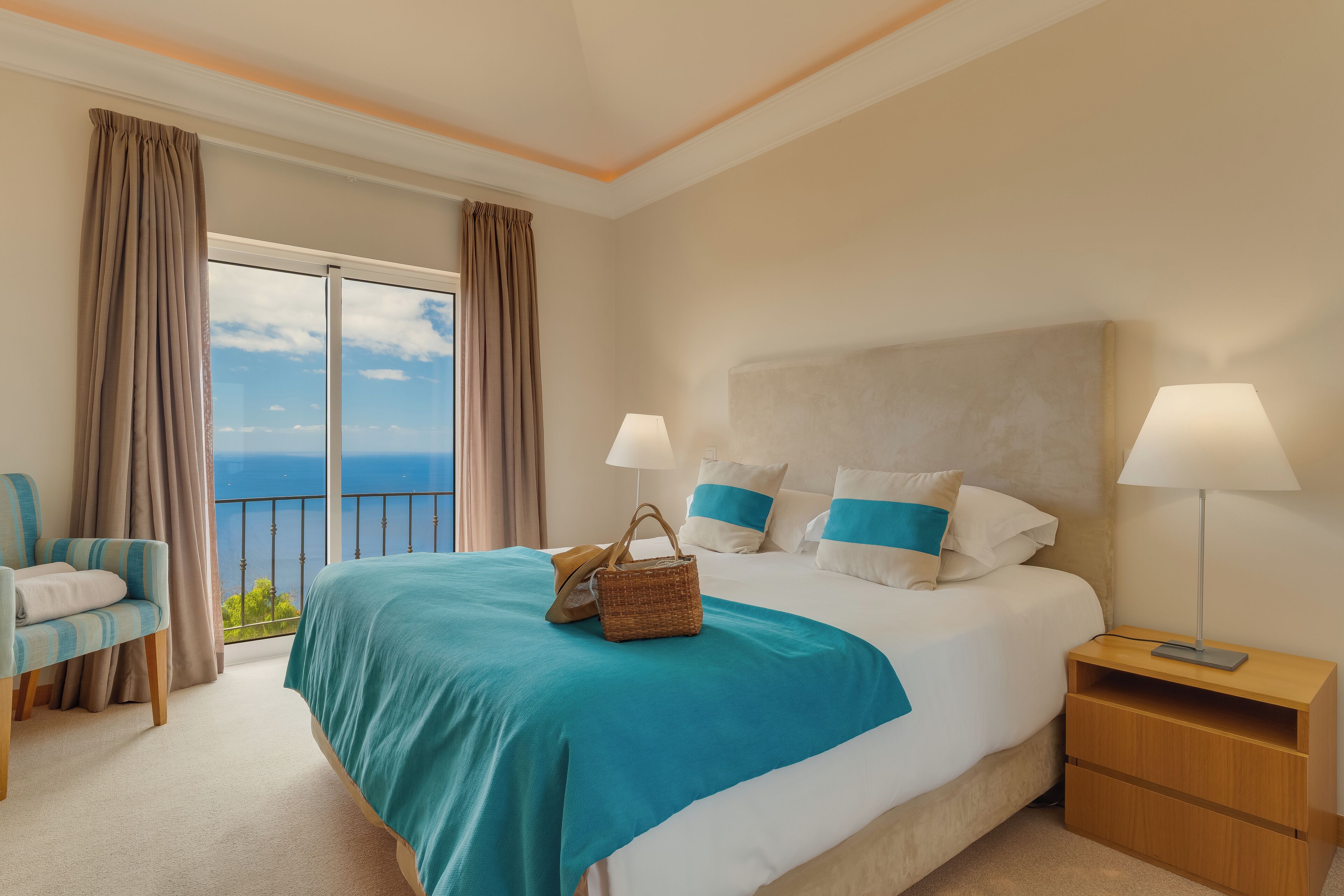 Apartment, 2 Bedrooms, Sea View | Down comforters, individually decorated, individually furnished