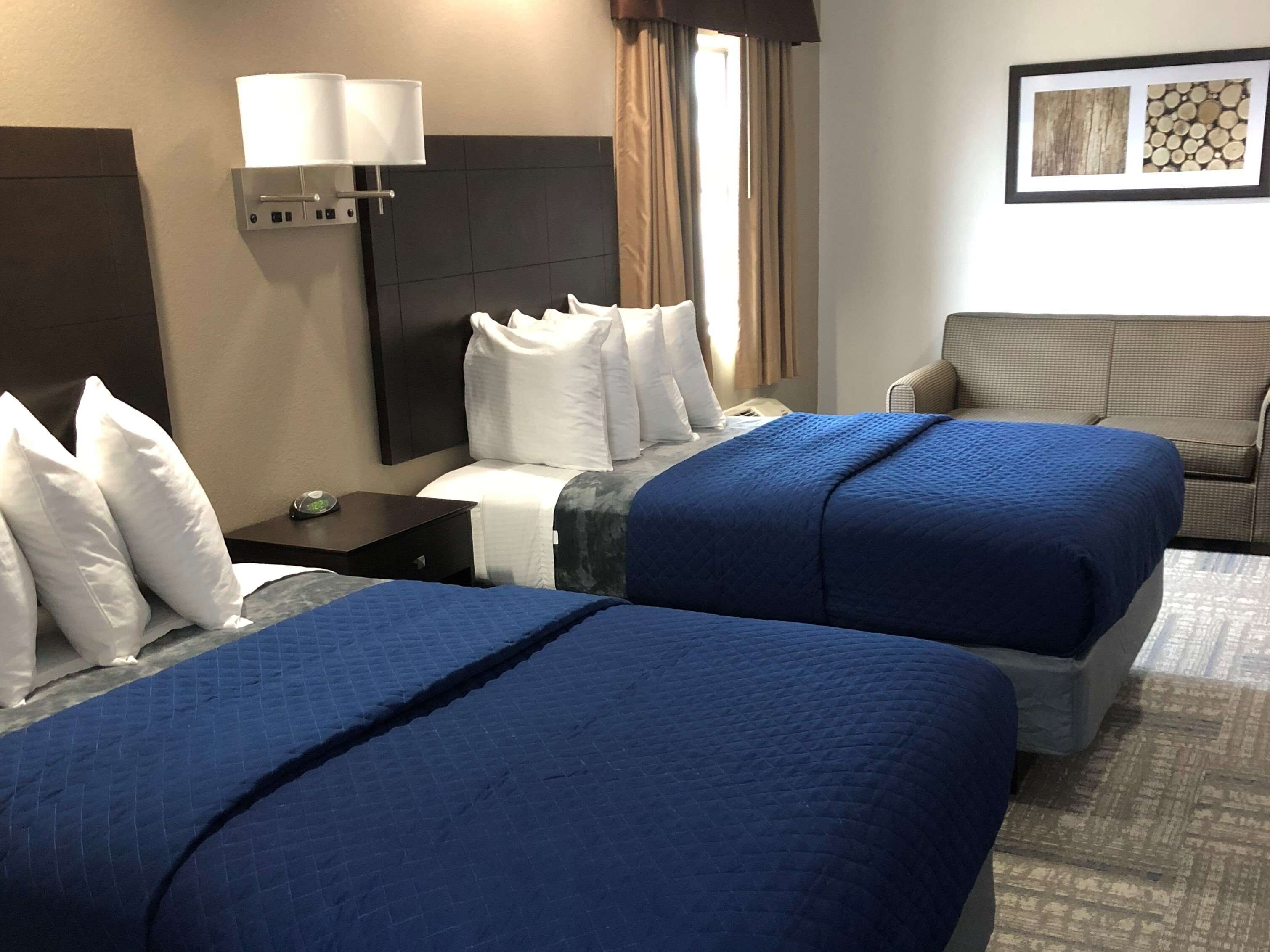 suite with two beds | individually furnished, desk, blackout curtains, iron/ironing board