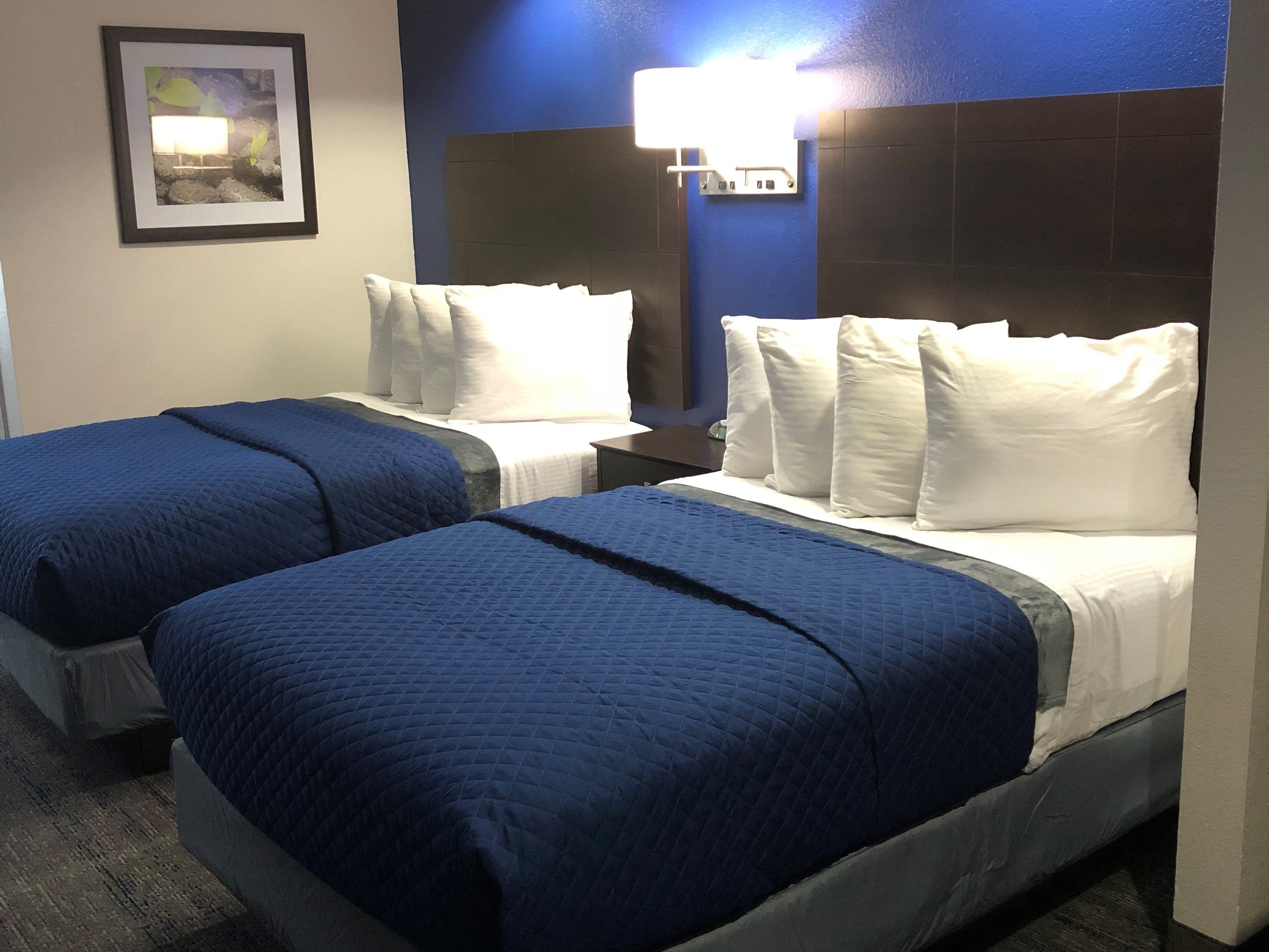 suite with two beds | individually furnished, desk, blackout curtains, iron/ironing board