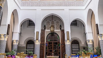 Breakfast, lunch, dinner served; Moroccan cuisine, alfresco dining