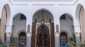 Breakfast, lunch, dinner served; Moroccan cuisine, alfresco dining