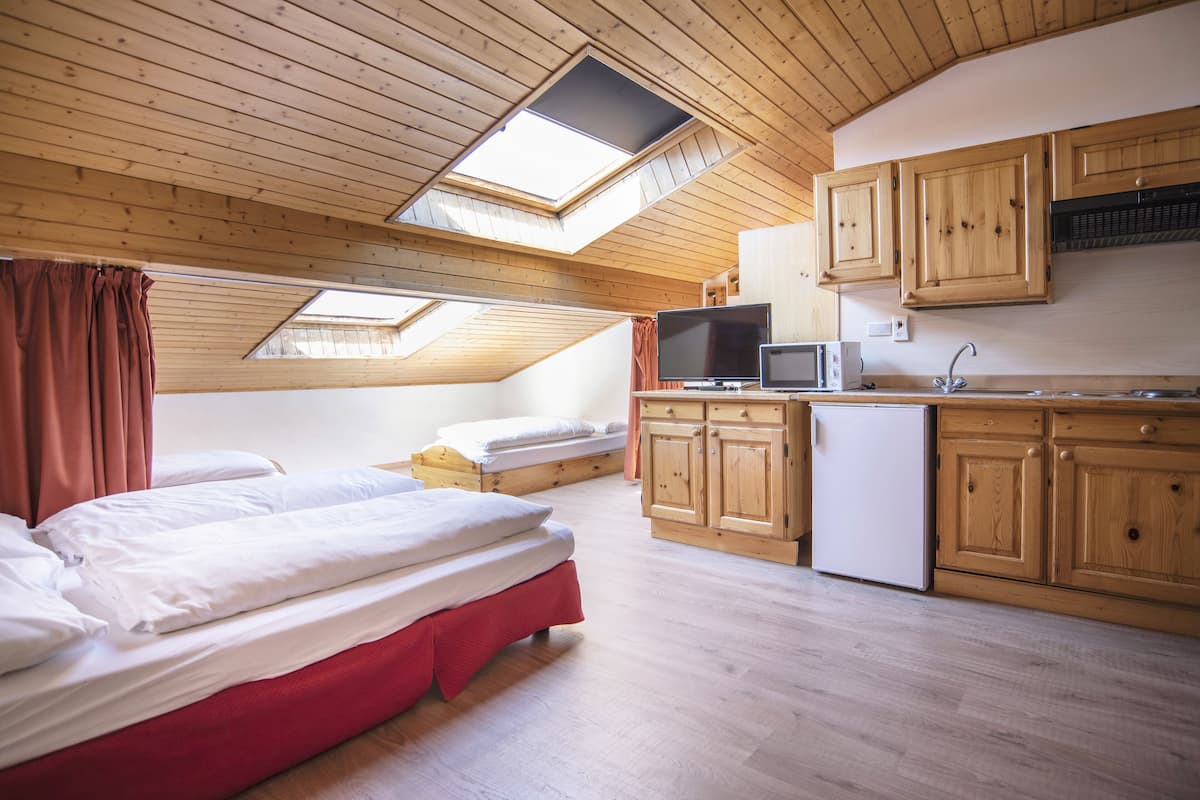 studio (attic) | in-room safe, desk, blackout curtains