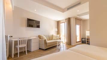 Ropa de cama de alta calidad y minibar