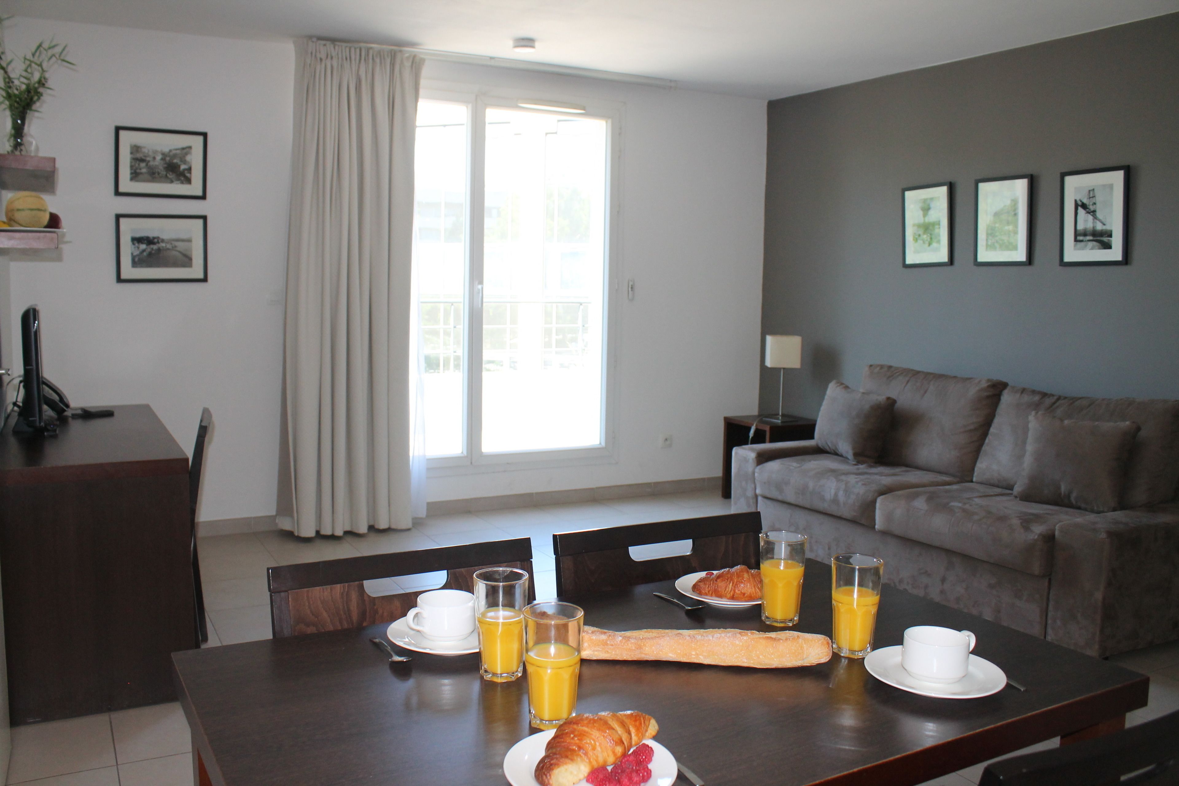 Leilighet – standard, 1 dobbeltseng med sovesofa | Oppholdsområde | LCD-TV