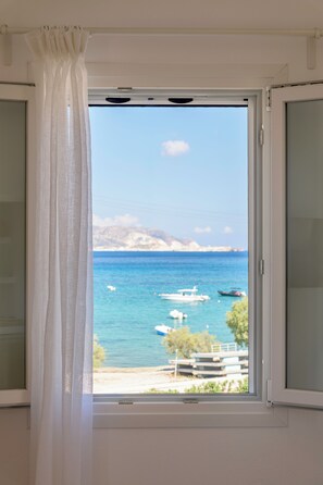Habitación superior, vistas al mar | Ropa de cama hipoalergénica y colchones con acolchado adicional