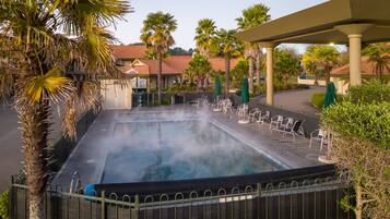 Outdoor pool, open 8:00 AM to 8:00 PM, pool umbrellas, sun loungers