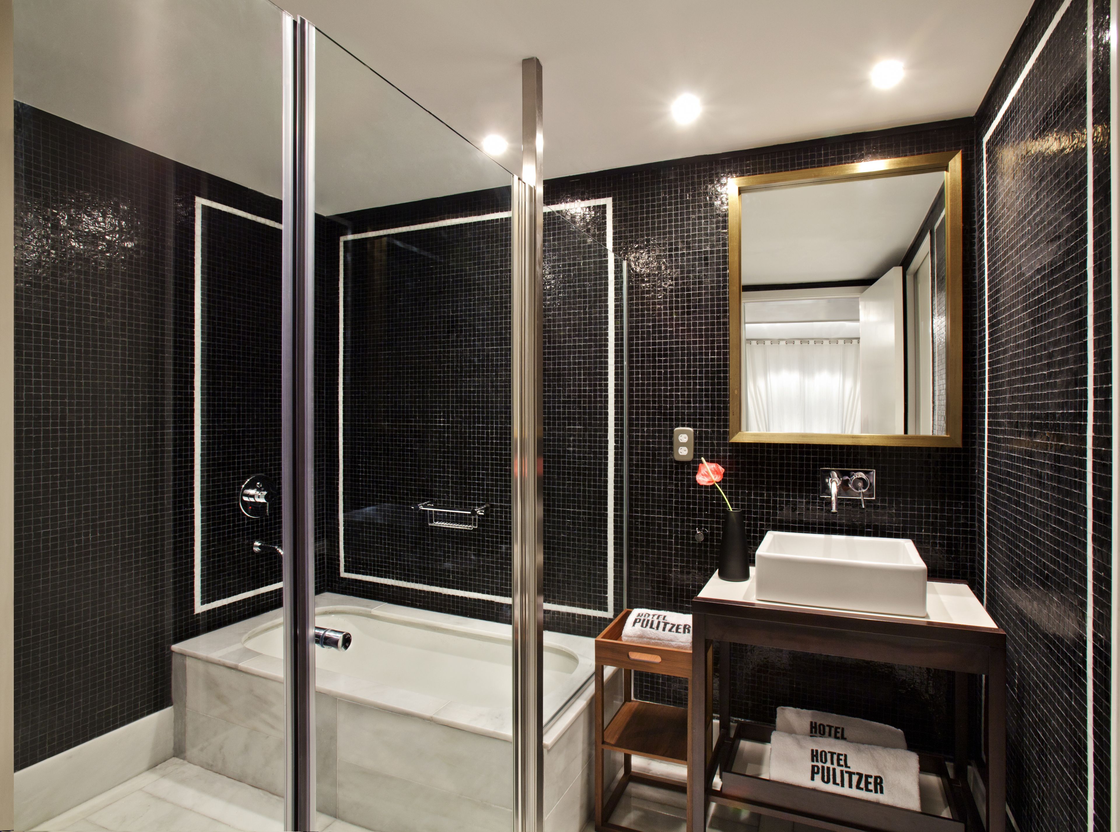 rainfall showerhead, free toiletries, hair dryer, bidet