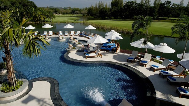 Outdoor pool, pool cabanas (surcharge), pool umbrellas