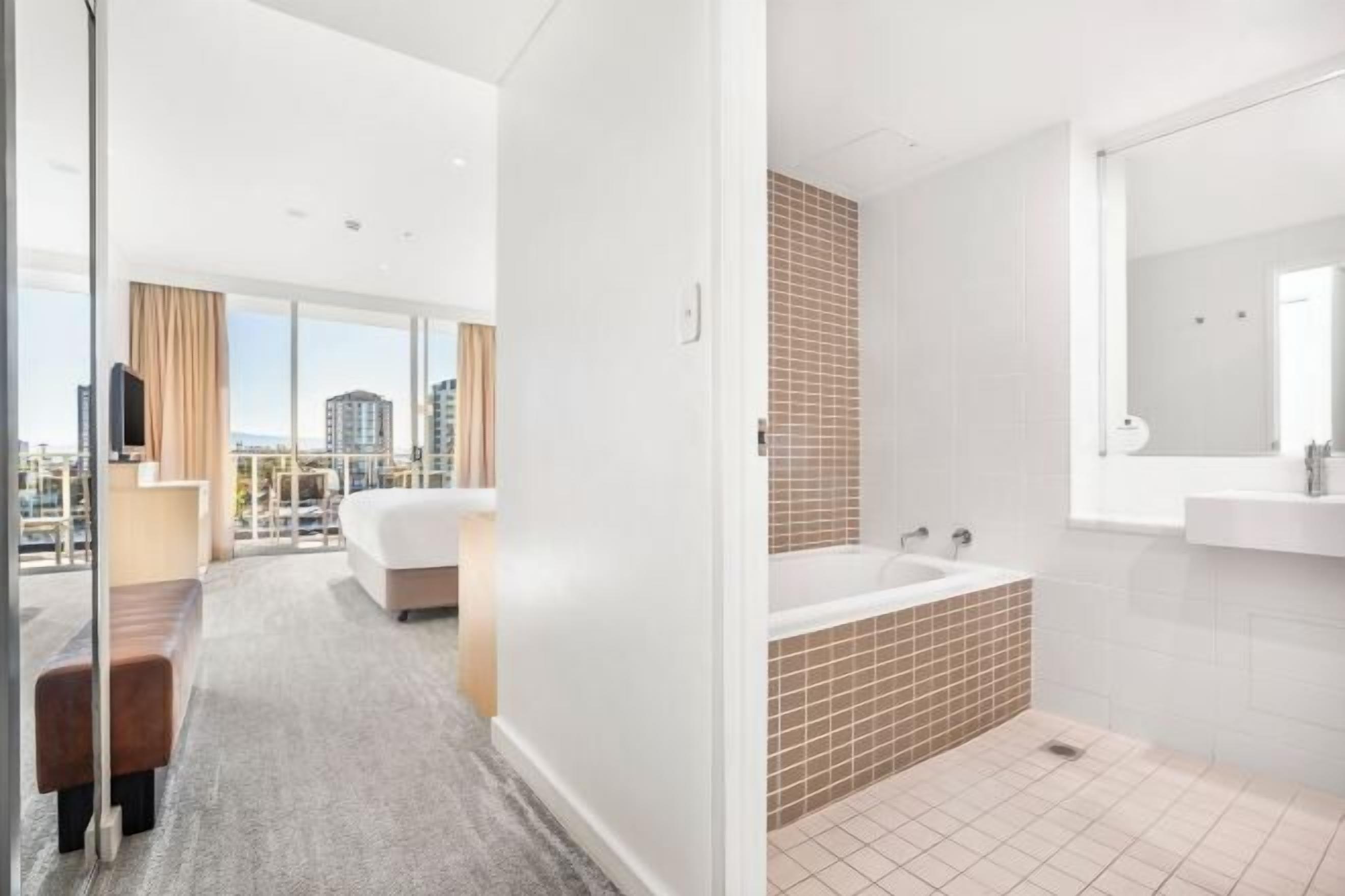 Premium bedding, pillowtop beds, in-room safe, desk