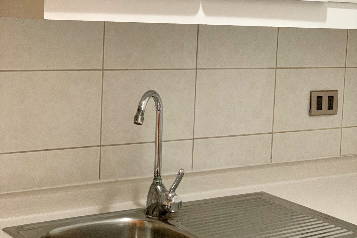 Full-sized fridge, microwave