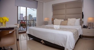 Premium bedding, minibar, in-room safe, desk