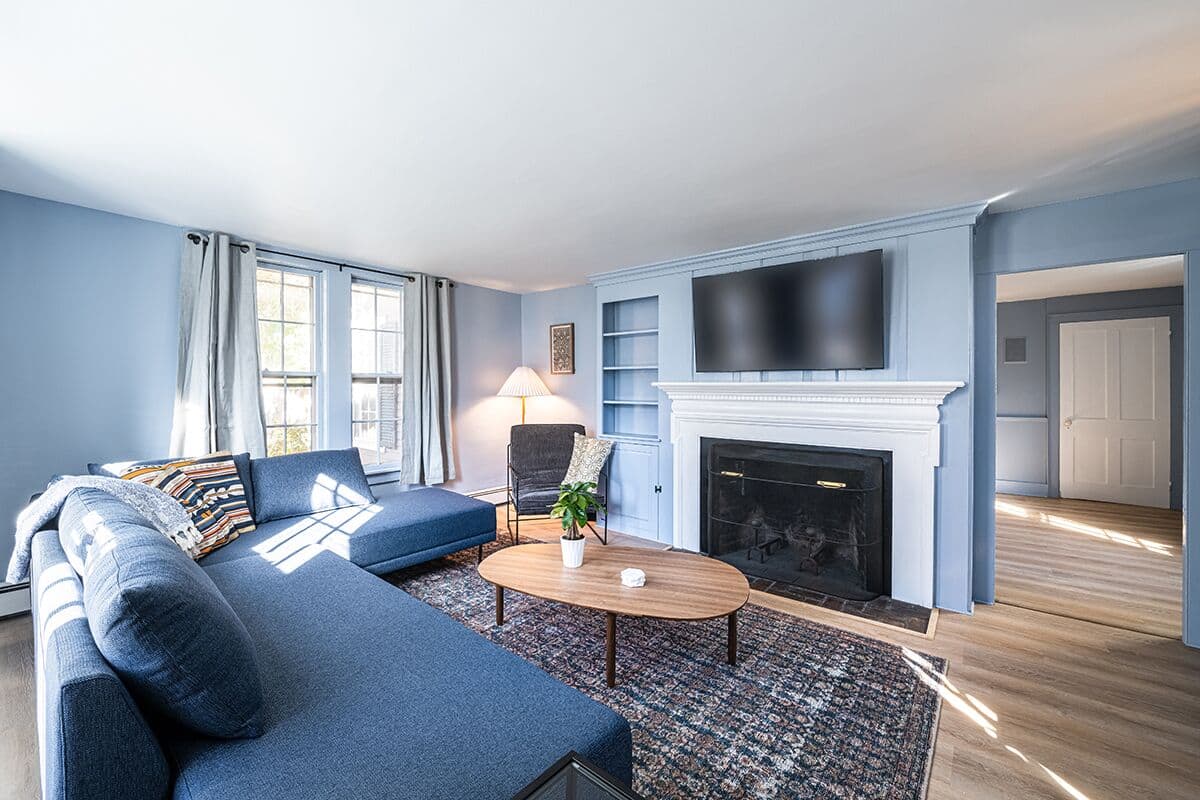 guesthouse c | living area | 55-inch flat-screen tv with digital channels, tv, hulu