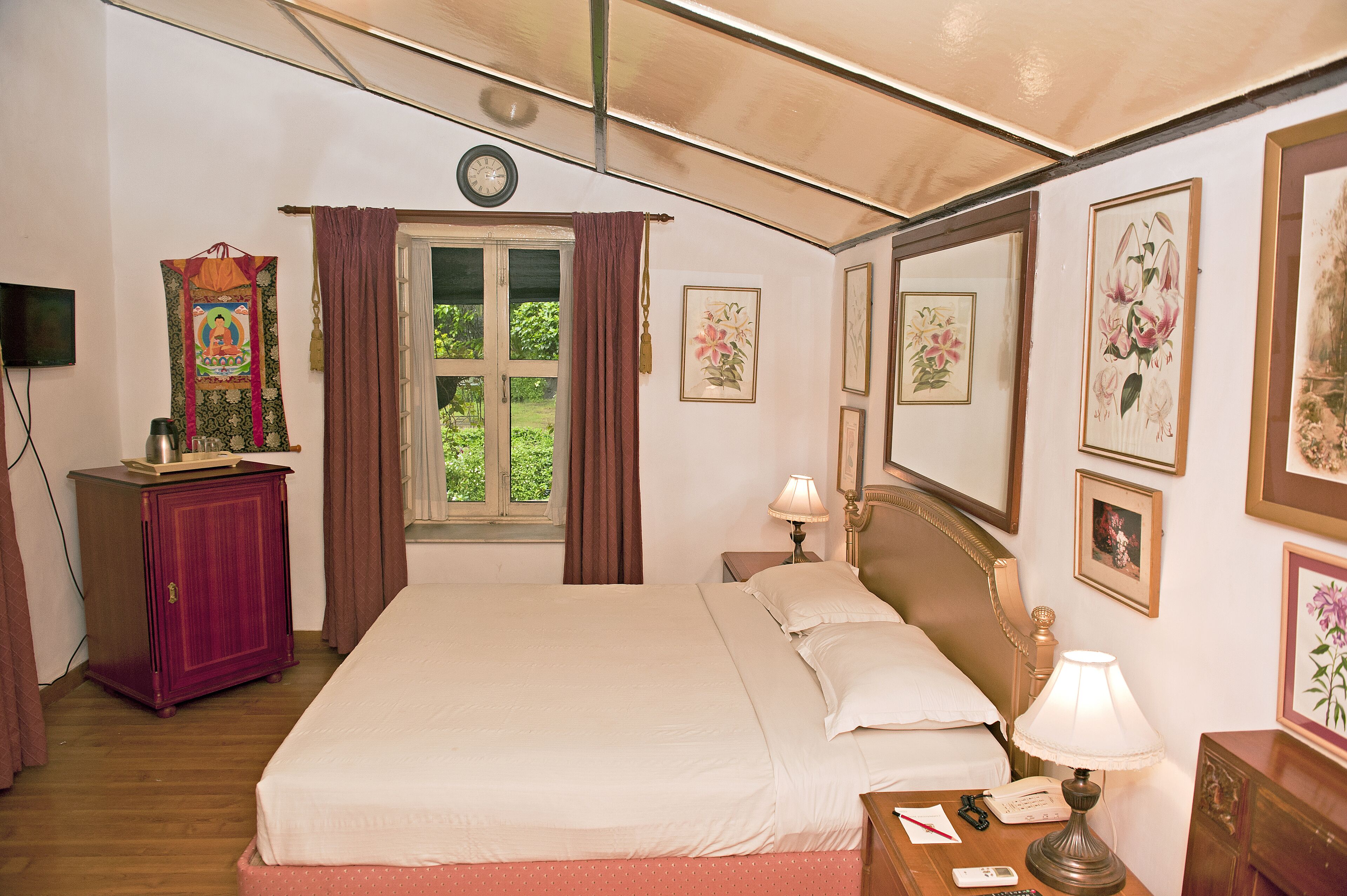 cottage | in-room safe, desk, blackout curtains, iron/ironing board