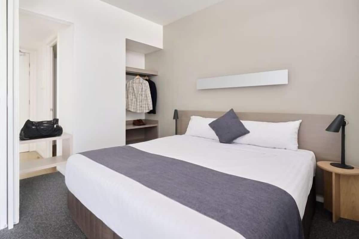 Premium bedding, down comforters, pillowtop beds, desk