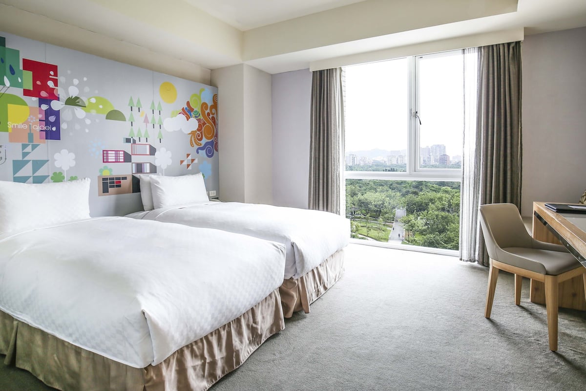 Habitación Elite con 2 camas individuales, vista al parque | Ropa de cama de alta calidad, edredón y camas con pillow-top